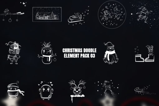 Christmas Animated Doodle Elements Pack 03
