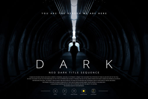 Neo Dark Title Sequence After Effects Template