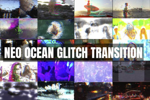20 Ocean Glitch Premiere Pro Transitions