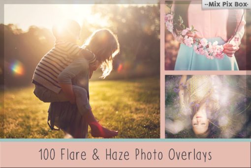 100 Sun Flare and Haze Overlays Bundle