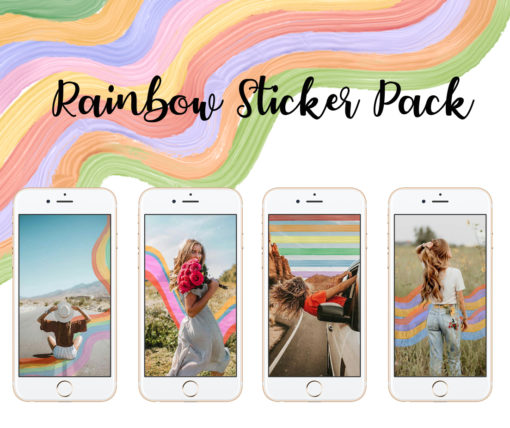 120+ Rainbow Stickers Pack / Instagram Story Stickers for Bloggers and Influencers