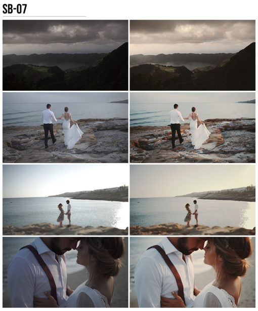 7 Vanessa & Ivo's Wedding LUTs - SB Pack - FilterGrade