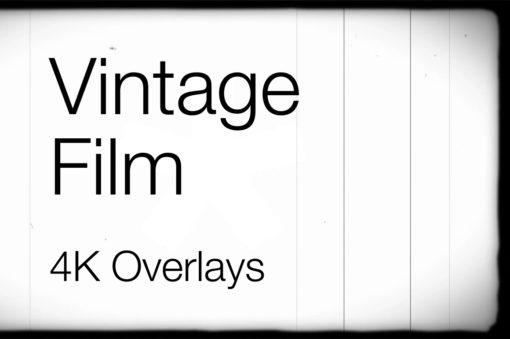 4K vintage film video overlays