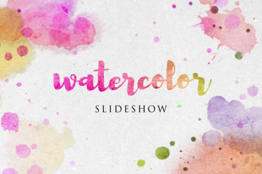 Watercolor slideshow template for after effects video promotions